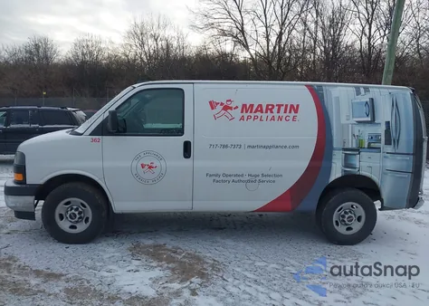 2019 GMC Savana 2500 Work Van z USA, uszkodzony, nr VIN 1GTW7AFG7K1340288